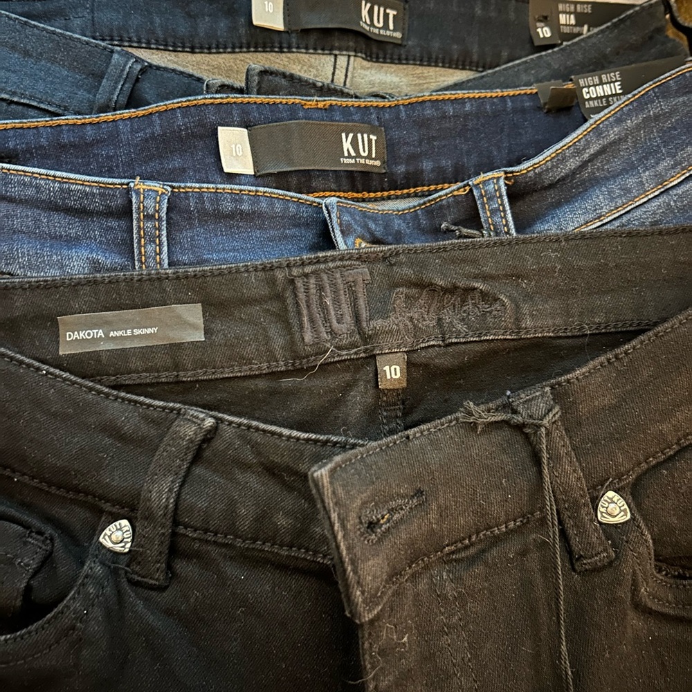 Kut from the Kloth Skinny Jeans Black and Blue